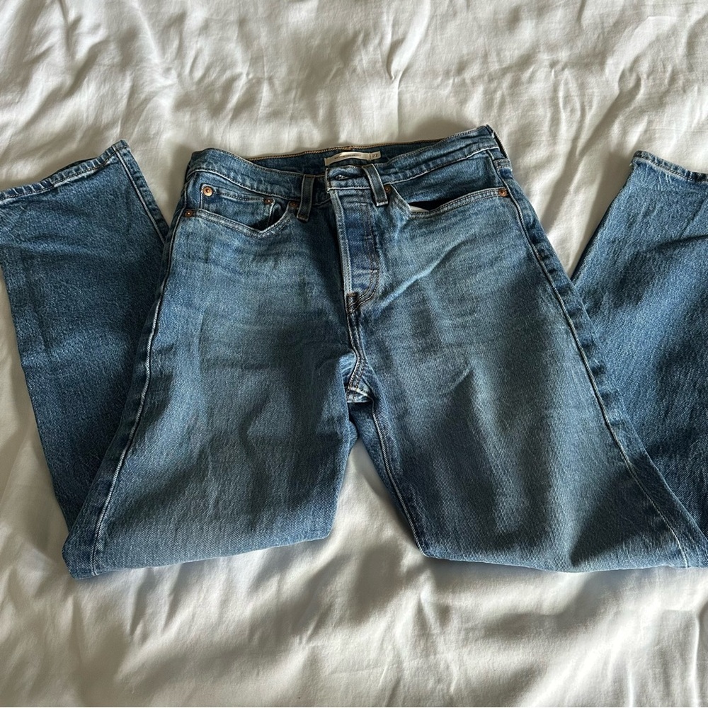 Light Wash Straight Jeans